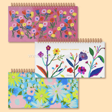 Hardcover Spiral Customizable Desktop Weekly Desk Planner